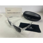 Oakley Unisex Frogskins Clear Frame Black Lens Rectangular Sunglasses