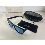 Oakley Frogskins (Low Bridge Fit) Prizm Sapphire Lenses Matte Black Frame Sunglasses