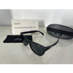 Oakley Frogskins Range (Low Bridge Fit) Prizm Grey Lenses Matte Black Frame Sunglasses