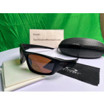 Oakley Men's Valve Black Frame Brown Lens Rectangular 60mm Sunglasses