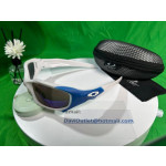 Oakley Pit Boss blue / white sunglasses