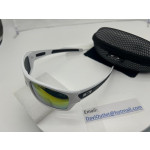 Oakley Men's Turbine White Frame Yellow Lens Rectangular 65mm Sunglasses