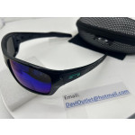 Oakley Men's Turbine Black Frame Blue Lens Rectangular Sunglasses