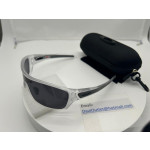 Oakley Turbine Rotor Sunglasses Polished Clear Frame Prizm Black Polarized Lenses