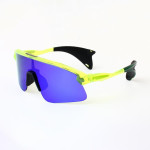 Oakley Stunt Devil OO9517 Prizm Road Yellow Sunglasses Blue Lenses