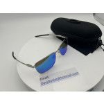 Oakley Ejector Sunglasses Satin Chrome Frame Prizm Deep Blue Lenses