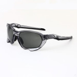 Oakley Plazma Low Bridge Fit Sunglasses Transparent Grey Frame Grey Lens