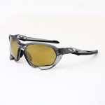 Oakley Plazma Low Bridge Fit Sunglasses Transparent Gray Frame Tungsten Lens