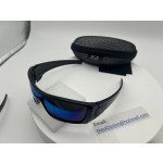 Oakley Men's Batwolf Black Frame Blue Lens Shield Sunglasses