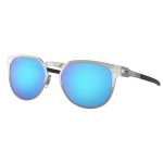 Oakley Diecutter Rectangular Sunglasses Satin Chrome Frame Prizm Sapphire Lenses