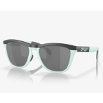 Oakley Frogskins Range Sunglasses Matte Carbon/Blue Milkshake Frame Prizm Black Lenses