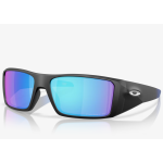 Oakley Heliostat Sunglasses Matte Black Frame Prizm Sapphire Polarized Lenses