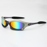 Oakley Splice Sunglasses Matte Black Gunmetal Frame Polarized Colorful Lenses