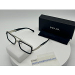 Prada Silver/Black Frame Sunglass 19 A Fast Transparent Lenses