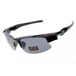 Oakley fast jacket sunglasses polished black / gray lens