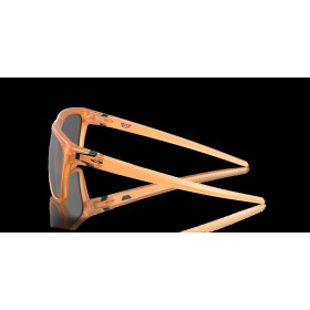Oakley Leffingwell Coalesce Collection Prizm Black Polarized Lenses Matte Transparent Ginger Frame Sunglasses