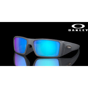 Oakley Heliostat Prizm Sapphire Polarized Lenses Blue Steel Frame Sunglasses