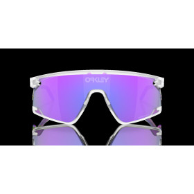 Oakley BXTR Metal Prizm Violet Lenses Matte Clear Frame Sunglasses