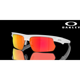 Oakley BiSphaera Prizm Ruby Lenses Polished White Frame Sunglasses