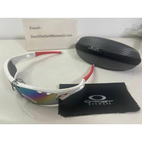 Oakley Radarlock Pitch sunglasses white frame fire iridium lens