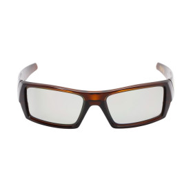 Oakley Men's TinTin Gascan Brown Frame Gray Lens Rectangular Sunglasses