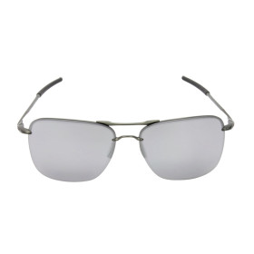 Oakley Men's Tailhook Gray Frame Silver Lens Rectangular 60mm Sunglasses