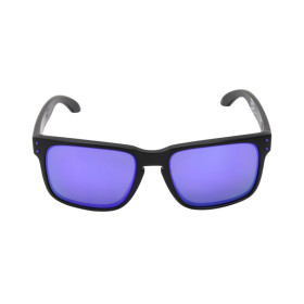Oakley Unisex Holbrook Black Frame Purple Lens Rectangular 55mm Sunglasses