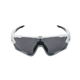 Oakley Men's Jaw Breaker White Frame Gray Lens Shield Sunglasses