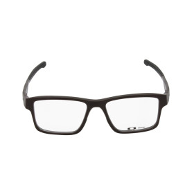 Oakley Unisex Chamfer 2 Brown Frame Transparent Lens Rectangular 54mm Glasses