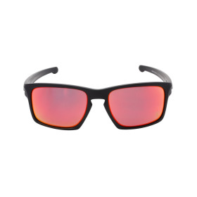 Oakley Men's Sliver Black Frame Red Lens Rectangular 57mm Sunglasses