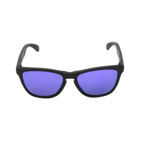 Oakley Women's Frogskins Black Frame Purple Lens Rectangular 55mm Sunglasses