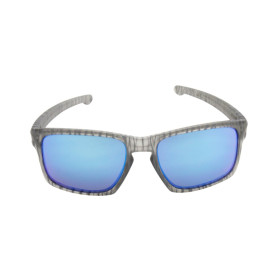 Oakley Unisex Sliver Gray Frame Blue Lens Rectangular 57mm Sunglasses