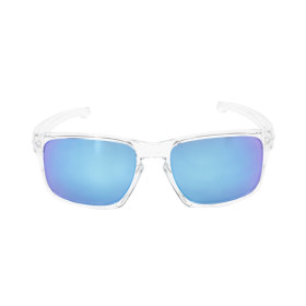 Oakley Men's Sliver Clear Frame Blue Lens Rectangular 57mm Sunglasses