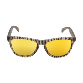 Oakley Unisex Frogskins Brown Frame Yellow Lens Oval 55mm Sunglasses