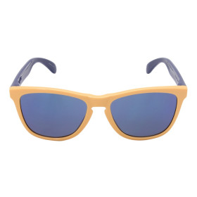 Oakley Women's FROGSKINS Orange Frame Blue Lens Oval 55mm Sunglasses