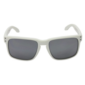Oakley Men's Holbrook White Frame Gray Lens Rectangular 55mm Polarized Sunglasses