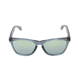 Oakley Women's Frogskins Blue Frame Yellow Lens Rectangular 55mm Sunglasses