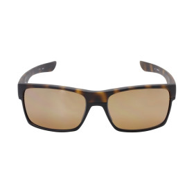 Oakley Men's Twoface Tortoise Frame Bronze Lens Rectangular 60mm Polarized Sunglasses
