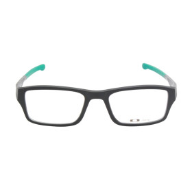 Oakley Unisex Chamfer Black Frame Transparent Lens Rectangular 53mm Glasses