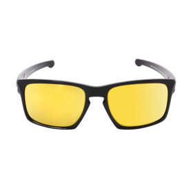 Oakley Men's Sliver Black Frame Yellow Lens Rectangular 57mm Sunglasses