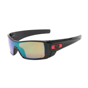 Oakley Men's Batwolf Black Frame Green Lens Shield Sunglasses