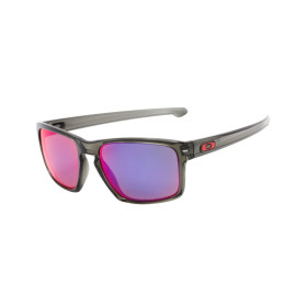 Oakley Unisex Sliver Gray Frame Purple Lens Rectangular 57mm Polarized Sunglasses