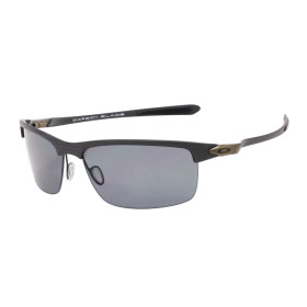 Oakley Men's Carbon Blade Gray Frame Gray Lens Semi Rimless 66mm Polarized Sunglasses