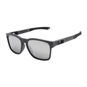 Oakley Unisex Catalyst Gray Frame Silver Lens Rectangular 56mm Sunglasses