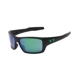 Oakley Men's Turbine Black Frame Green Lens Rectangular 65mm Sunglasses