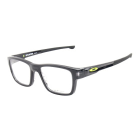 Oakley Unisex Splinter Black Frame Transparent Lens Rectangular 52mm Glasses