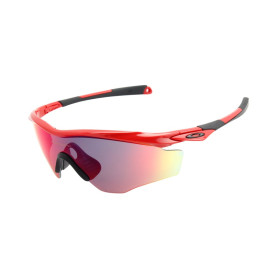Oakley Men's M2 Frame Xl Red Frame Blue Lens Shield Sunglasses