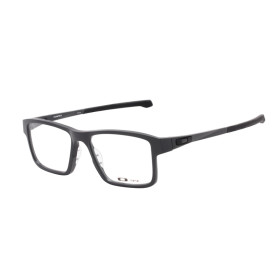 Oakley Unisex Chamfer 2 Gray Frame Transparent Lens Rectangular 52mm Glasses