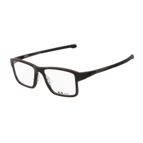 Oakley Unisex Chamfer 2 Brown Frame Transparent Lens Rectangular 54mm Glasses