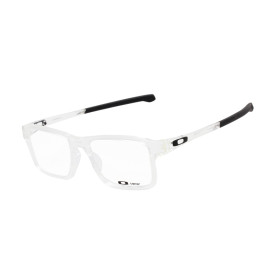 Oakley Unisex Chamfer 2 Clear Frame Transparent Lens Rectangular 52mm Glasses